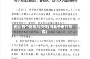 河北各个地区的疫情(河北各市的疫情)