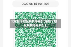 北京各个地区疫情等级(北京各个地区疫情等级划分)