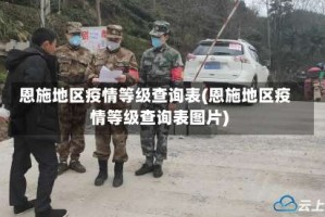 恩施地区疫情等级查询表(恩施地区疫情等级查询表图片)