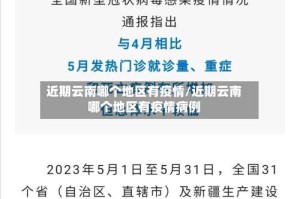 近期云南哪个地区有疫情/近期云南哪个地区有疫情病例
