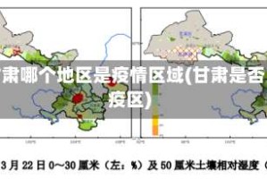 甘肃哪个地区是疫情区域(甘肃是否疫区)