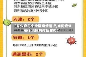 【怎么查每个地区疫情情况,如何查询每个地区的疫情防控】