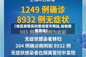【地区疫情实时查询官方网站,当地疫情查询】