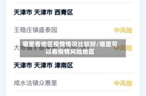 哪里看地区疫情情况比较好/哪里可以看疫情风险地区