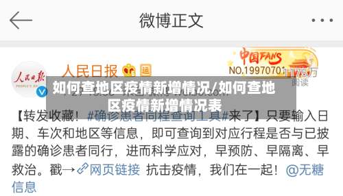 如何查地区疫情新增情况/如何查地区疫情新增情况表-第2张图片