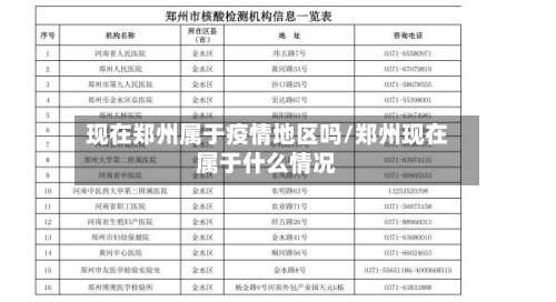 现在郑州属于疫情地区吗/郑州现在属于什么情况-第2张图片