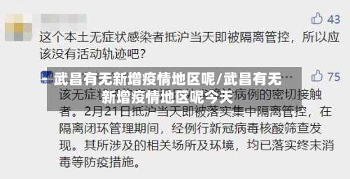 武昌有无新增疫情地区呢/武昌有无新增疫情地区呢今天-第2张图片