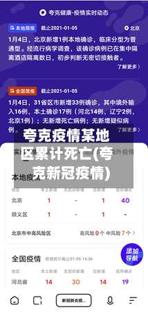 夸克疫情某地区累计死亡(夸克新冠疫情)-第2张图片