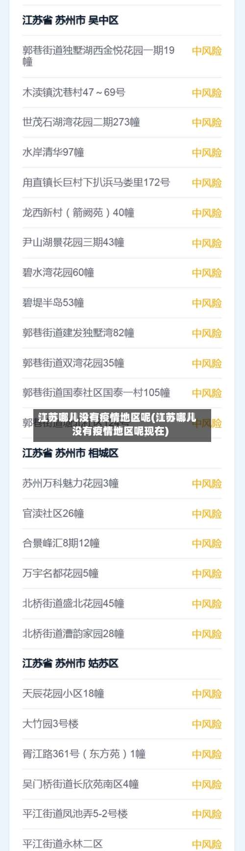 江苏哪儿没有疫情地区呢(江苏哪儿没有疫情地区呢现在)-第1张图片