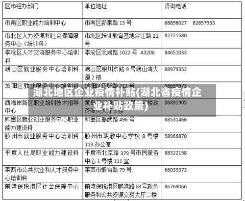 湖北地区企业疫情补贴(湖北省疫情企业补贴政策)-第1张图片