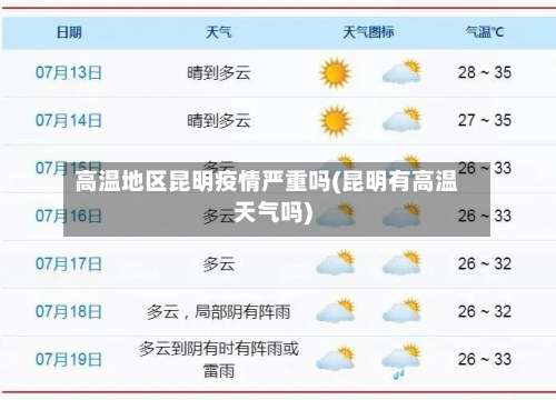 高温地区昆明疫情严重吗(昆明有高温天气吗)-第1张图片