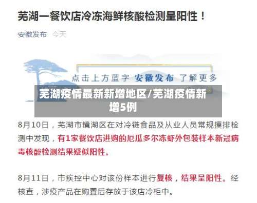芜湖疫情最新新增地区/芜湖疫情新增5例-第2张图片