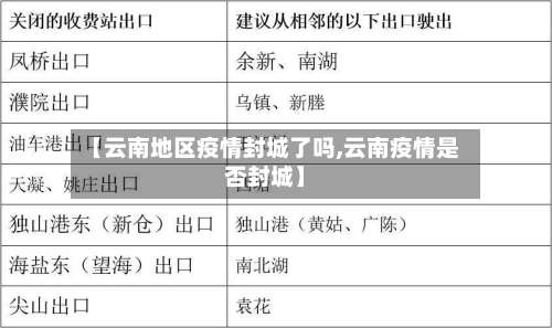 【云南地区疫情封城了吗,云南疫情是否封城】-第2张图片