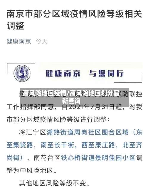 高风险地区疫情/高风险地区划分最新查询-第1张图片