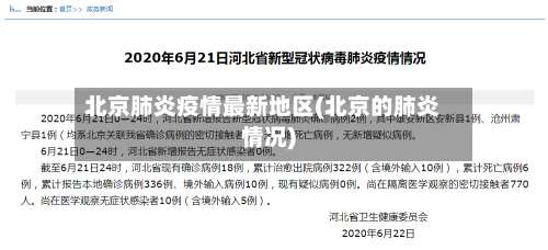 北京肺炎疫情最新地区(北京的肺炎情况)-第2张图片