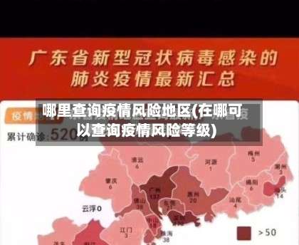 哪里查询疫情风险地区(在哪可以查询疫情风险等级)-第1张图片